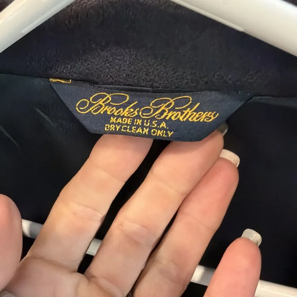 Men’s Brooks Brothers Made In USA 100% Camelhair Blazer Sport Coat 44 Reg Navy